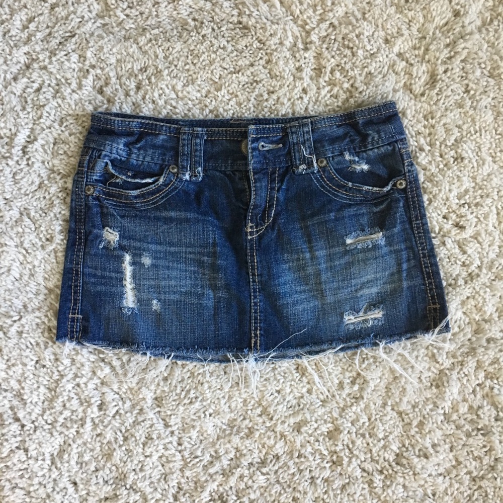 Aeropostale Jean Destroyed Skirt 0